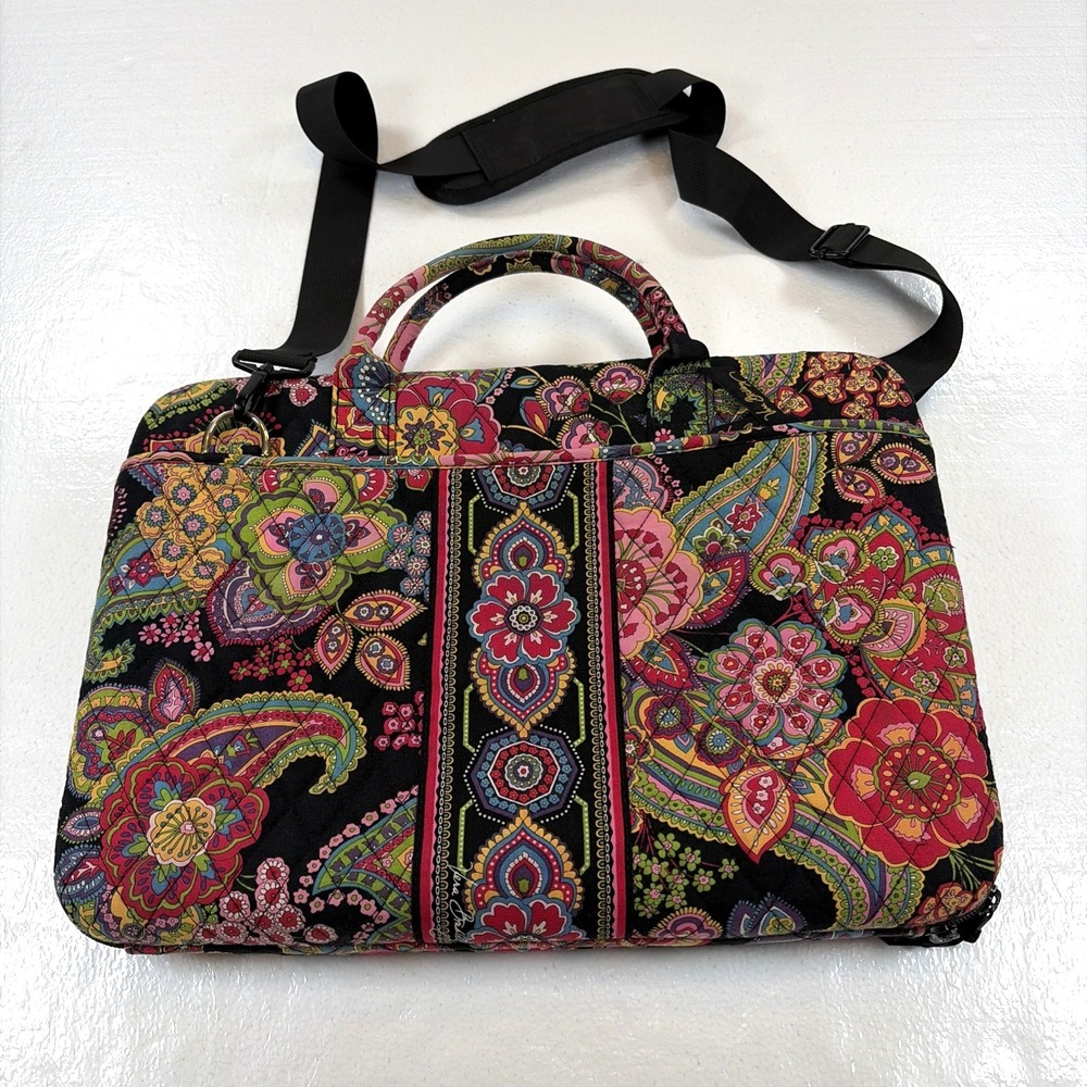 Vera Bradley Hard Shell Laptop Case Retired Quilted Crossbody Bag